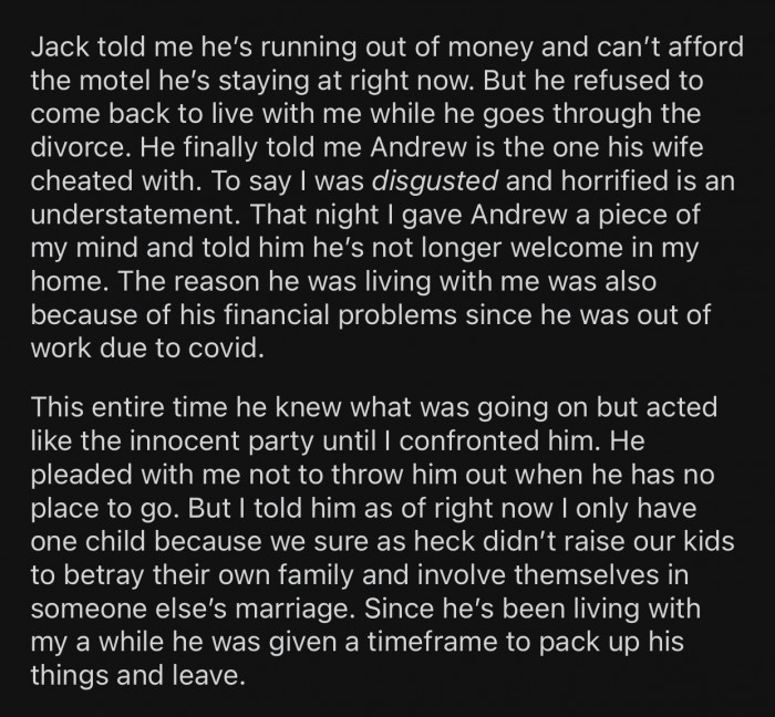 Jack couldn't afford to live at the motel anymore.