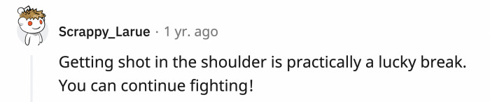 Then they only pass out when everything's over