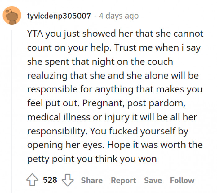 Hope it was worth your petty ego.