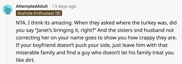 Another point to note with this dysfunctional family