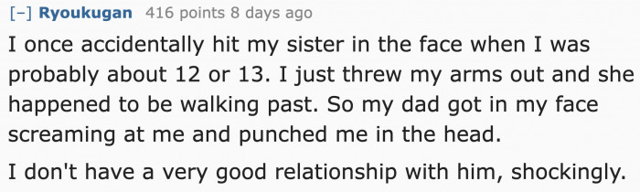 It Was Probably a Sign That This User Won't Have a Good Relationship With His Dad.