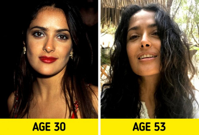 1. Salma Hayek - the Mexican actress is now 55 years old and is just as beautiful as ever