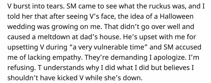 OP threw back the insult they had made during the disastrous dinner, causing a meltdown from them.