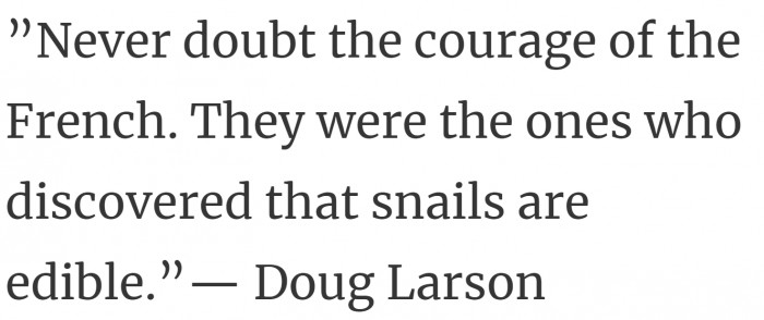 30. Also, the courage of those who discovered that bats are edible.