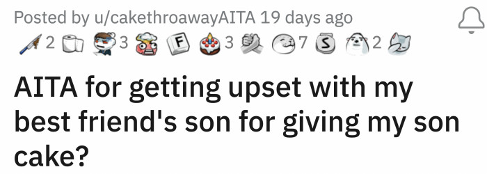 OP told her best friend she needs to punish her son to teach him a lesson about not peer-pressuring other kids into eating food they're not allowed to have.