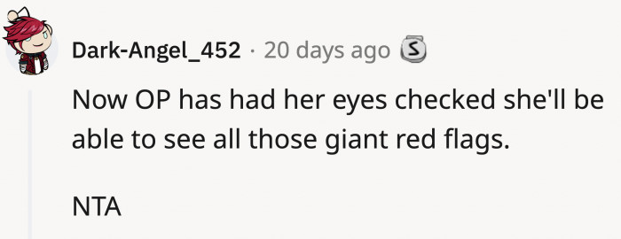 Hopefully, it's a good sign that she's questioning this behavior