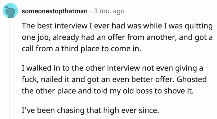 Getting rid of that pressure before a job interview is one of the toughest things to overcome, but it pays off extremely well when you do.