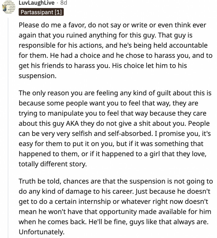 Another user replied and asked OP for a wonderful favor