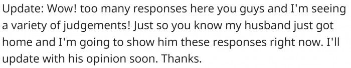 OP posted an update.