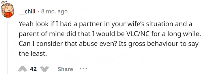 As a human being, the mother fails in this regard, especially given that she is doing it during a happy occasion.