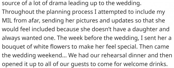 The couple had to deal with all the drama and stress before their wedding.