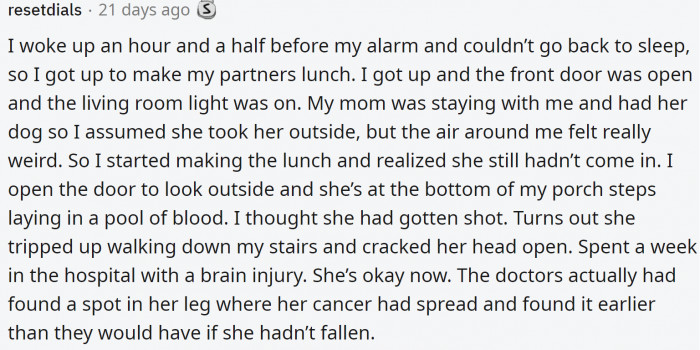 It was unfortunate. But thank goodness, she found her mom just in time.