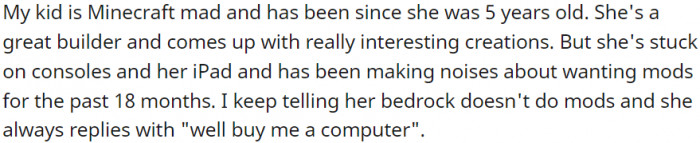 My kid is a great Minecraft builder