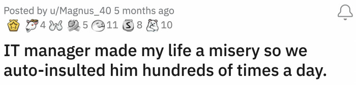 OP shared his story under this post