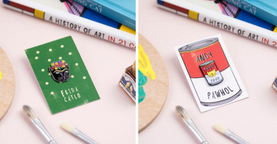 Artist Transforms Famous Artists Into Adorable Cat-Themed Enamel Pins