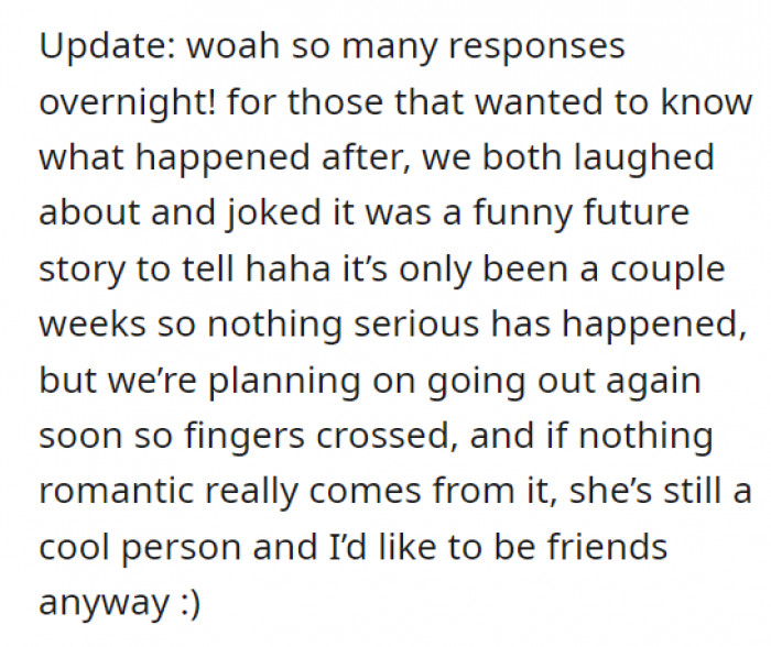 At least they both found it funny