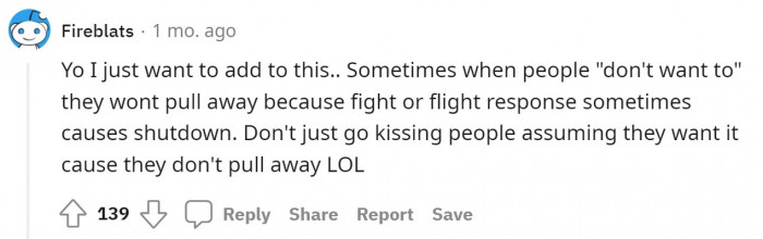 You can't just go around kissing people!