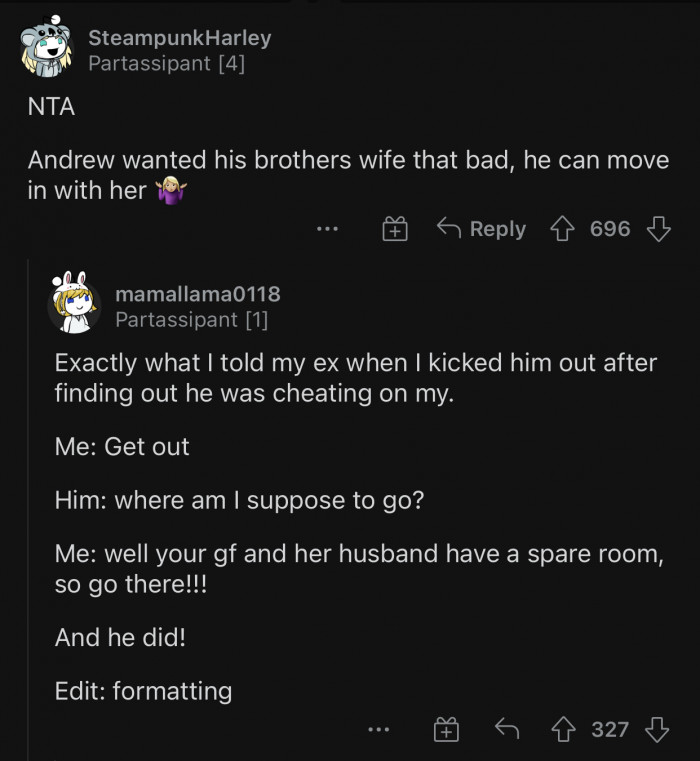 Here's how Reddit users reacted to u/choseotherson's situation: