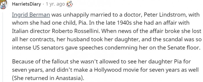 18. Did you know about Ingrid Bergman?