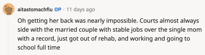 She recalled how hard it was to actually achieve that