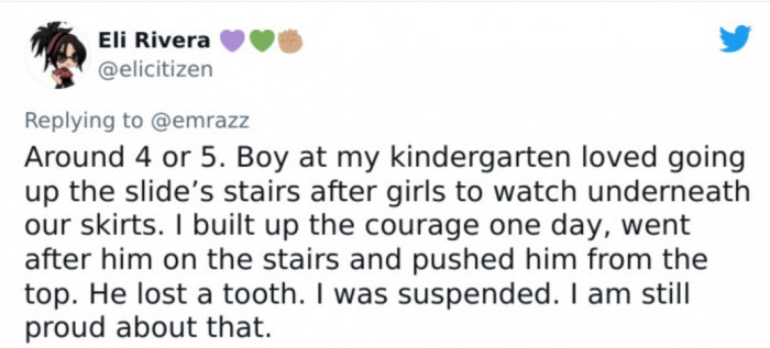 2. That boy deserved it. We hope he learned his lesson.