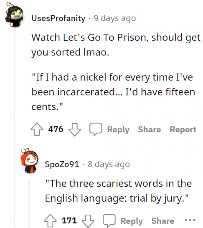 19. Watch Let's Go To Prison (2006), and you're set.