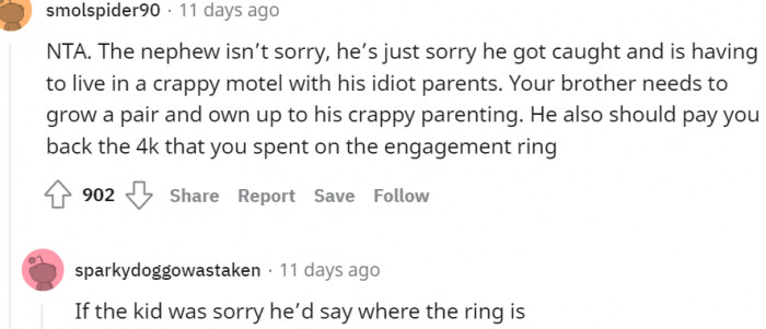 6. He's just sorry he got caught