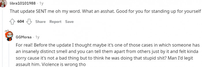 Good thing she stood up for herself