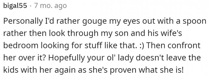 Who in their right mind would snoop into a married couple's things, anyway?