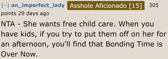 She'll probably think of new excuses for 