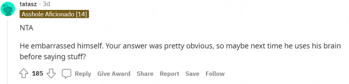 #12 Remind Him to Bring His Brain Next Time