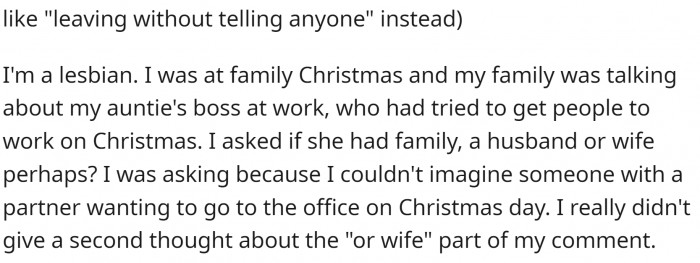It is really sad that even today some people have to think twice before speaking their heart out in front of their family.