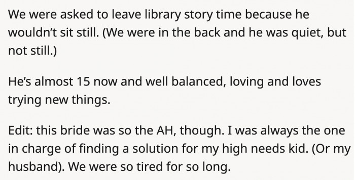 OP’s sister’s baby, and although it’s tiring, it’s not impossible.