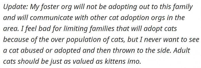 Her foster organization supported her too.