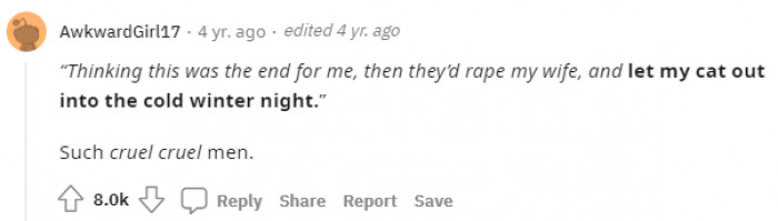 His mind really went to the moon.