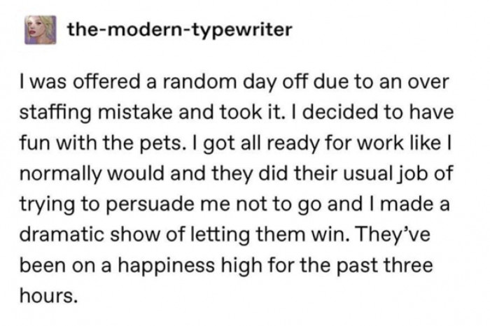 26. Mummy stayed home today