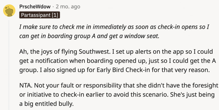 There were so many other ways that the middle-aged woman could’ve gotten what she wanted and needed instead of being condescending to OP, and she didn’t take any of those chances