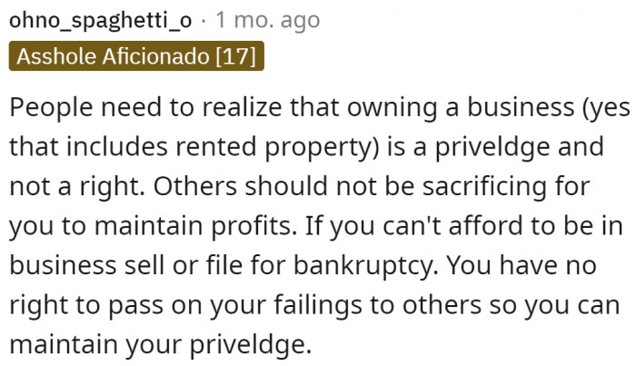 Bankruptcy is probably the best option for the landlady.