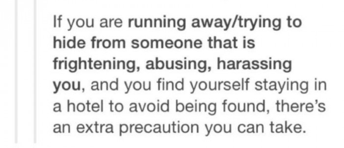 One extra precaution