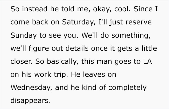 But then he disappeared.