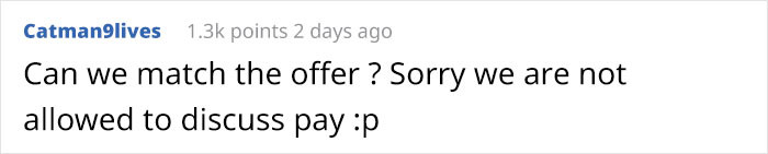 No Discussion on Pay