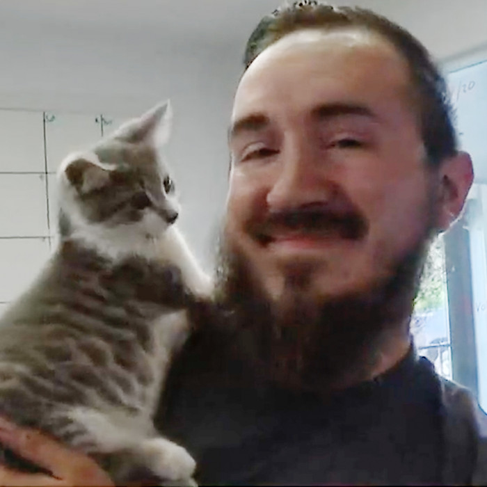 Avis was given his own bed, litter box, and toys. All were donated.