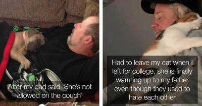 15 Dads Who 'Didn't Want A Dog Or Cat' But Came To Love Them More Than Anyone In The Family