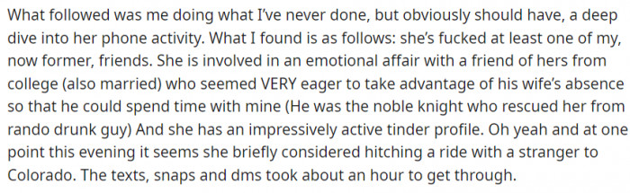 Out of curiosity, he took a deep dive into her phone activity and got the shock of his life.
