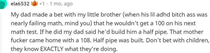 8. Don't bet with children