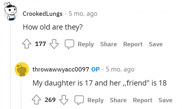 To clear things up, here are their ages.