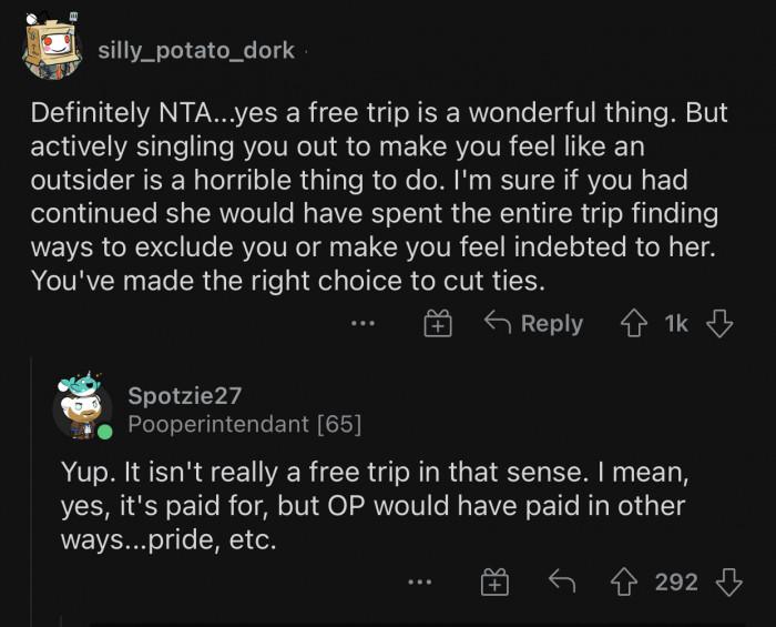 Your pride is worth more than anything money can buy.