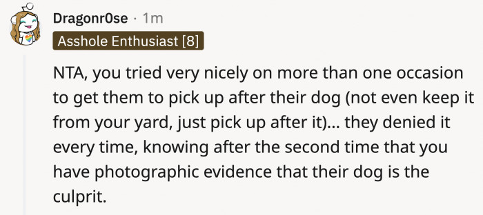 Most of the comments think that the new homeowner was actually very patient