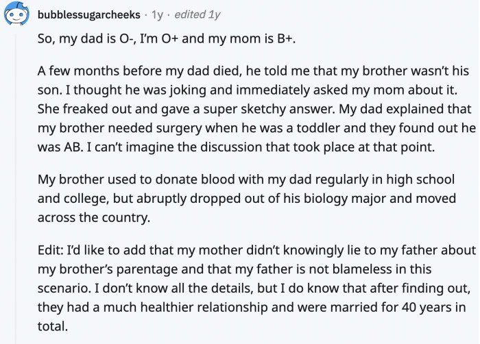 A similar story with a different outcome was also shared.