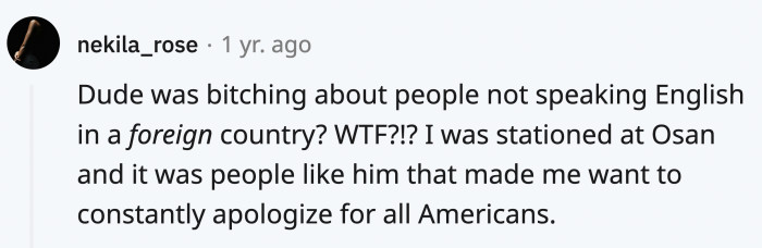 The fact that he questioned their common sense when he clearly didn't have any